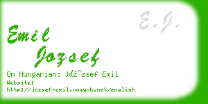 emil jozsef business card