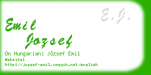 emil jozsef business card